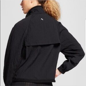 Joy Lab black crinkle nylon wind breaker track jacket 4x